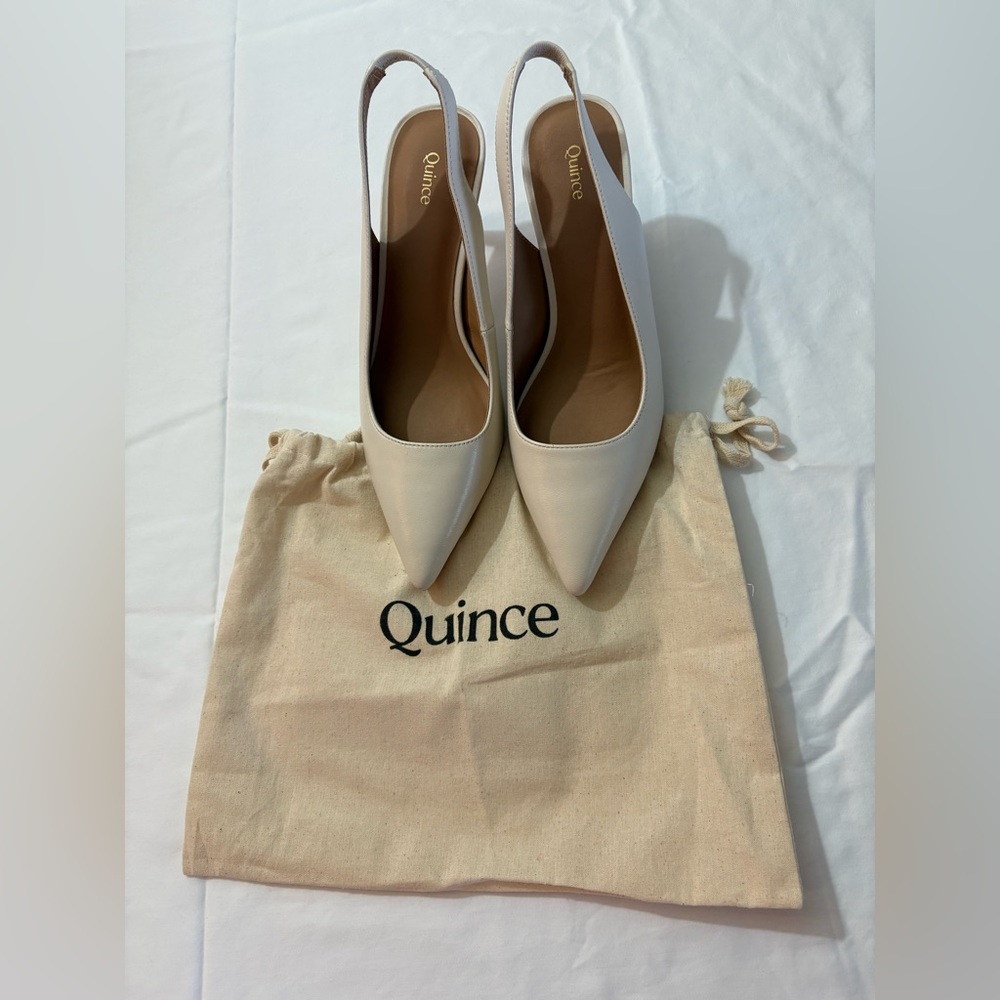 New Quince Women's Cream Slingback Shoes size 7